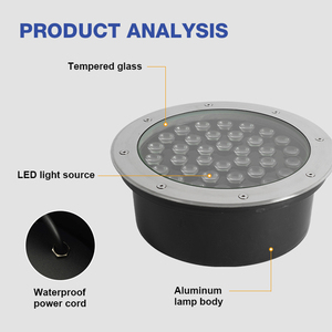 Ngoài Trời IP66 Không Thấm Nước Vuông Vòng Inground Đèn Lõm 1W 6 W 12W 18W 36W 18W RGB LED Ánh Sáng Ngầm - Product Image 3