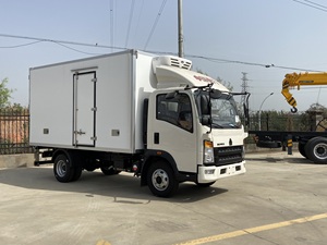 Howo 4x2-5 טון מקרר משאית חדשה דיזל ידנית reher ואן משאית