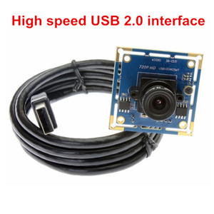 Cámara ELP de alta velocidad HD 30fps, compatible con grabación de audio CMOS, módulo de cámara USB de 1MP con micrófono