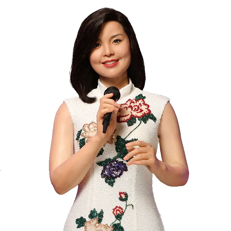 Patung Karet Silikon Penyanyi Asia Hyper Realistik Kualitas Tinggi untuk Koleksi Lilin Museum