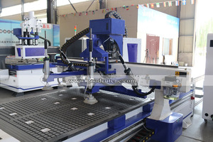 Router 3d per mobili 1325 macchina per intaglio del legno cnc con tavolo di scarico a carico automatico - Product Image 6