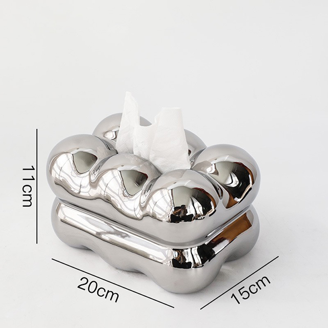 Boîte à mouchoirs Guimauve B-Argent