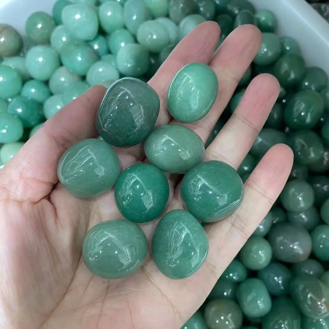 Piedras preciosas naturales de Aventurina verde, cristales curativos, joyería para regalo