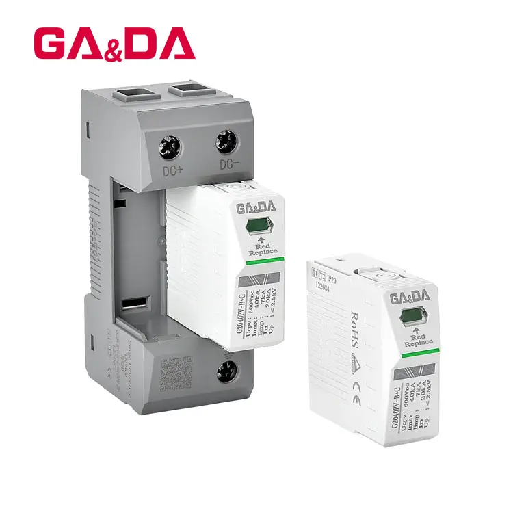 גבוהה באיכות ברקים מגן 2p 40ka-80ka כוח שמש Dc Surge Arrester