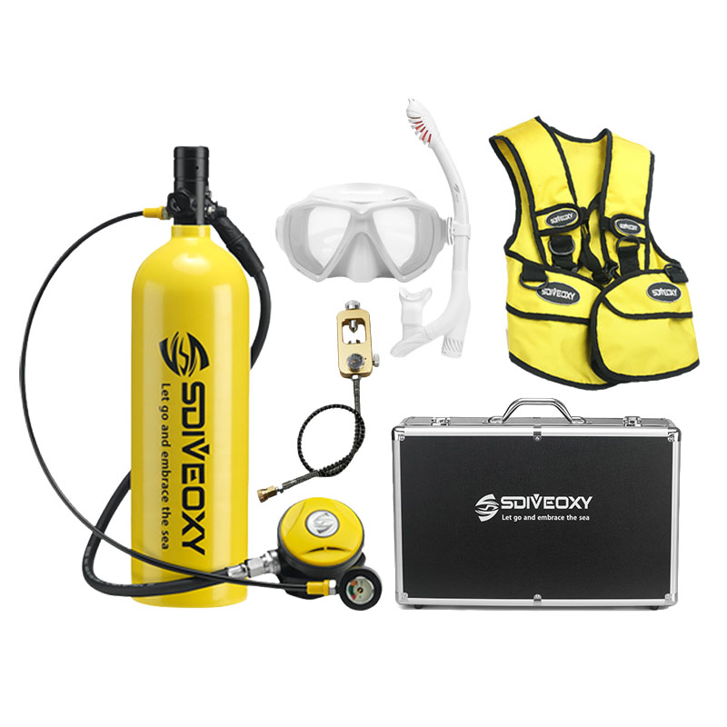 Respirateur de bouteille de plongée 2 litres jaune