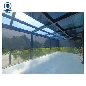 Two Tier Pavilion Roof System with Mesh <strong>Lined</strong> <strong>Gazebo</strong> Curtains and Coated Steel Frame <strong>Gazebo</strong> - Product Image 6