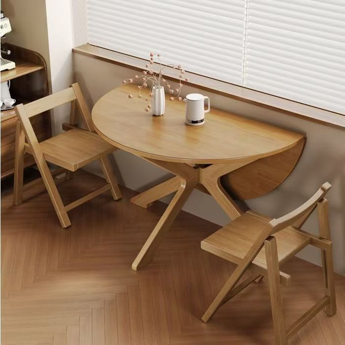Natural wood dining table