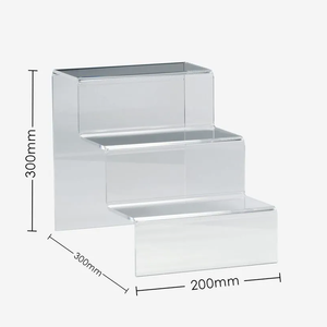 30*300*200mm Multilayer <strong>Steps</strong> Simple Acrylic clear <strong>Step</strong> <strong>Counter</strong> 3 <strong>Steps</strong> Transparent Food <strong>Display</strong> Trays