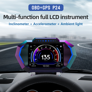 Sıcak satış OBD2 araba tarayıcı P24 çok fonksiyonlu GPS dijital HUD hız Head up Display otomobil elektroniği için - Product Image 2