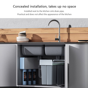 Contenedor doble de plástico de gran capacidad, contenedor de clasificación extraíble, contenedor de almacenamiento de cocina - Product Image 5