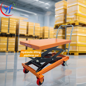 YF Customizable <strong>Handling</strong> Equipment Easy Loading Material Lift Table Double Scissor Mini Lift Platform <strong>Capacity</strong> 1000kg 1 Ton - Product Image 1