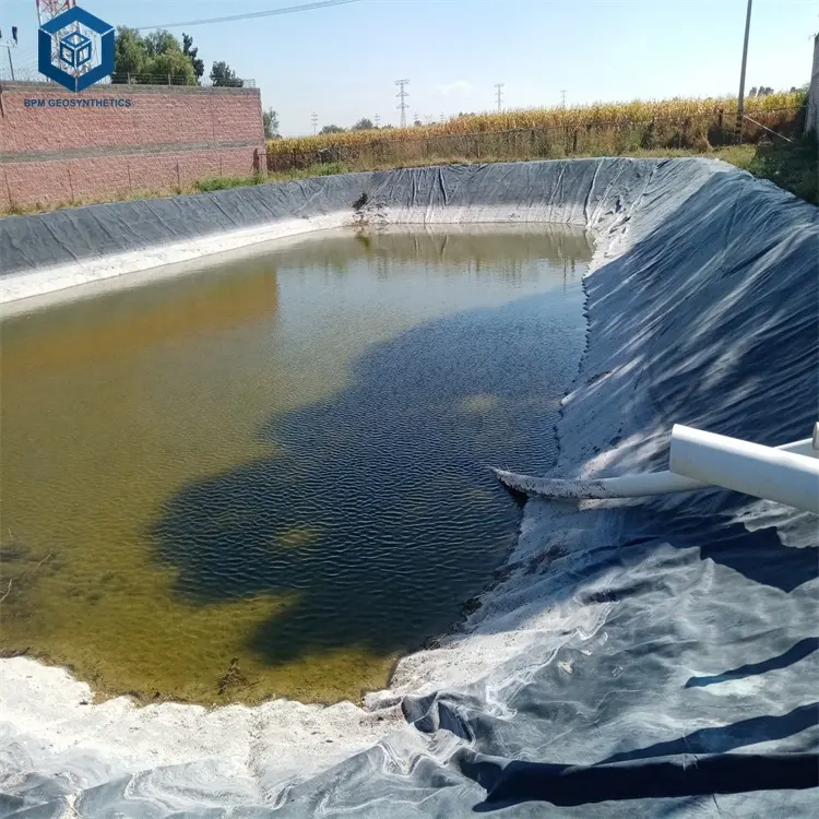 HDPE พลาสติก Geomembrane ซับสำหรับทะเลสาบเทียมกันน้ำ40 Mil HDPE Liner ความหนาแน่นสูงม้วนผ่านไม่ได้