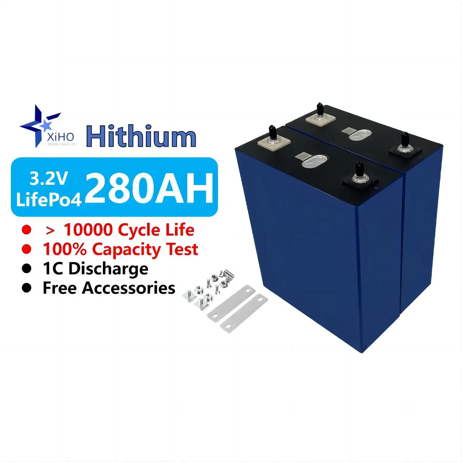 Xiho 10000Cycle Hithium 3.2V 314Ah 280Ah 50Ah Lifepo4 Battery Cells Rechargeable Lithium Ion Batteries Solar Home Energy Storage