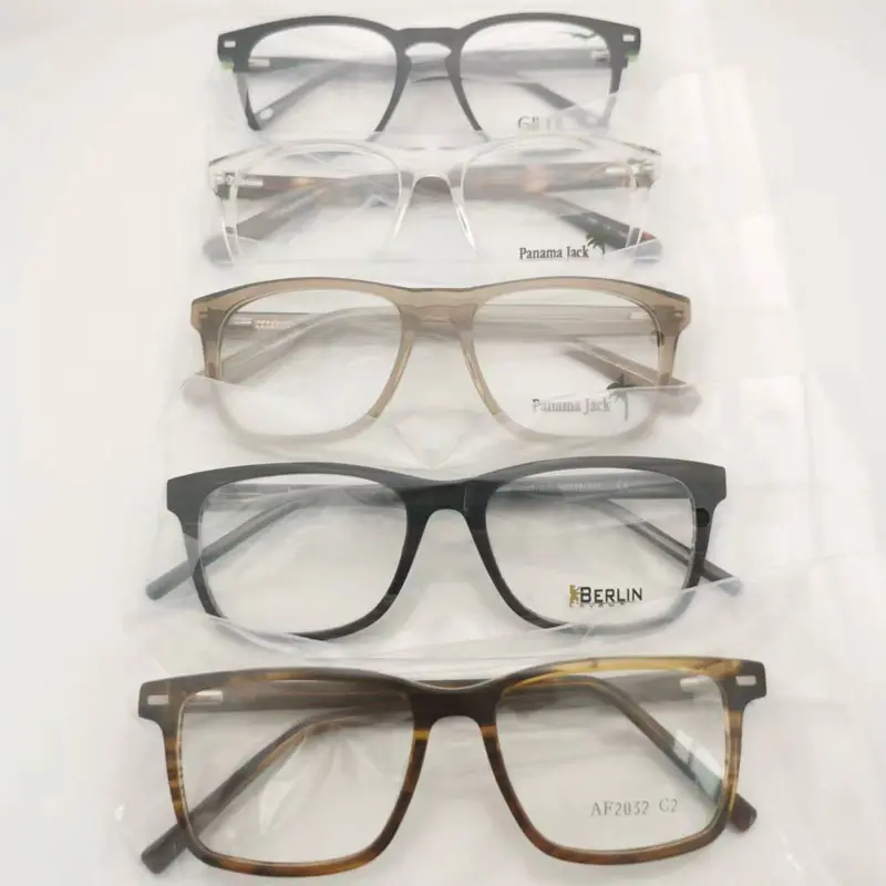 Cina fabbrica all'ingrosso casuale misto Stock occhiali da vista in acetato prezzo a buon mercato