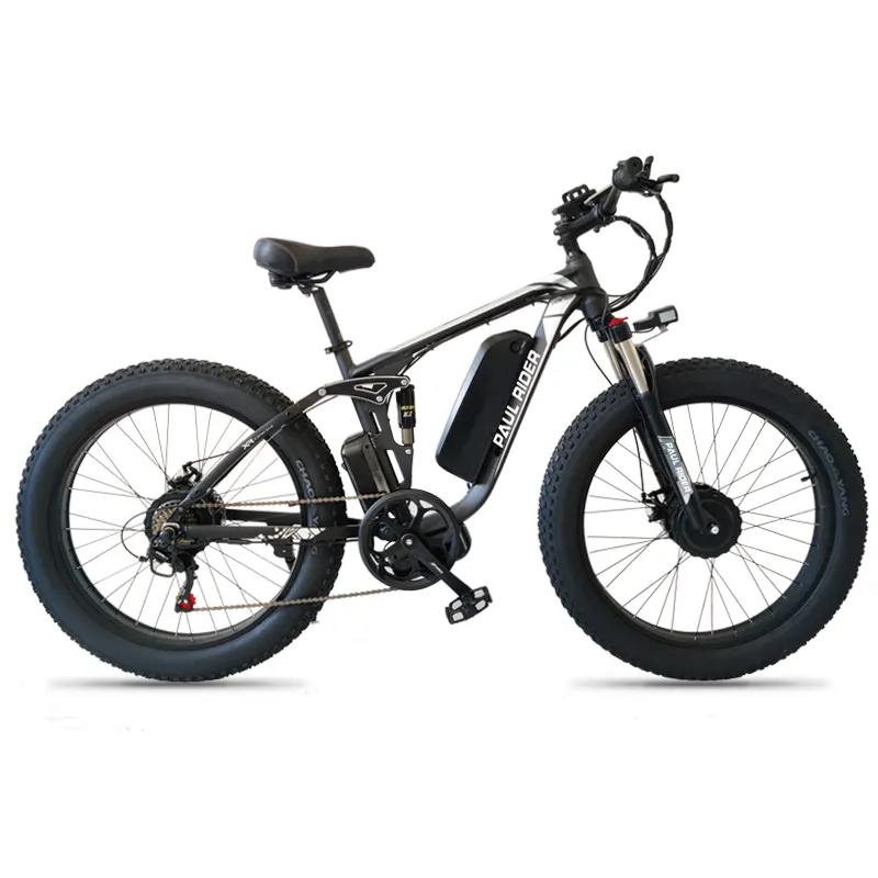 Bicicleta elétrica dupla suspensão, 26 polegadas, 7 velocidades, 48v, 1000w, 2000w, mtb, gorda, ebike, mountain bike