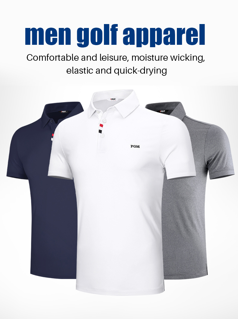 Áo sơ mi golf polo nam PGM YF441 polyester spandex áo sơ mi golf hiệu suất thời trang