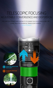 Đa-Chức Năng Khẩn Cấp Không Thấm Nước 15W 3*18650 Lithium Pin Có Thể Sạc Lại Lặn Chiến Thuật Đèn Pin - Product Image 6