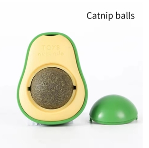 Bola de pared de hierba gatera de aguacate, juguetes para gatos, hierba gatera, 1 Uds., juguetes de hierba gatera con forma de aguacate, golosinas giratorias, juguetes para gatos de interior - Product Image 6