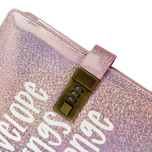 Carpeta de presupuesto para sobres de 100 días, cubierta de cuero y papel, Bloc de notas para eventos, libro de desafío para ahorrar dinero con cerradura para regalar - Product Image 3