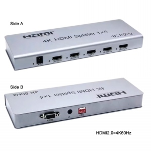 Adaptador de corriente divisor HDMI de alta calidad 1 en 4 con cable de salida completo 1 en 4 3D 1080p 4 puertos 1X4 V2.0 4K divisor HDMI