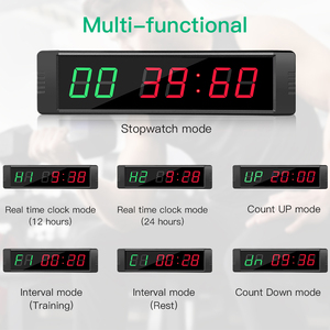 Eingebauter Akku Wiederauf ladbarer 1-Zoll-Digital-Countdown-Takt Magnetischer LED-Intervall-Timer für Fitness-Workouts im Fitness studio - Product Image 5