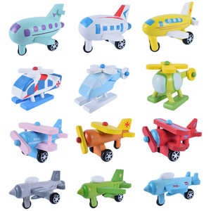 Mini Model Twelve Sets Wholesale Busmodel Infant Cognitive Educational Wooden <strong>Toys</strong> Promotion Transport Model Kids <strong>Toy</strong> 12piece