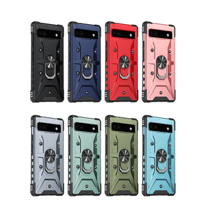 Stylish Armor Design Tough PC Phone Case for Google Pixel 6a Four-Corner for Airbag Protection Drop-Proof Mobile <strong>Cover</strong> - Product Image 1