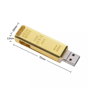 Gitra Gold Bullion Model <strong>USB</strong> <strong>2.0</strong> Type C OTG Flash Memory Stick 4GB 8GB 16GB 32GB 64GB Metal Pen Drive with <strong>Golden</strong> Bar Design