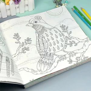 绘图本成人着色书着色手绘秘密花园，小学生绘画着色书 - Product Image 2