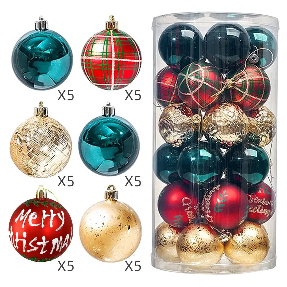 Bolas de Navidad personalizadas con purpurina, adornos de bolas de Navidad de 6cm, 8cm y 10cm