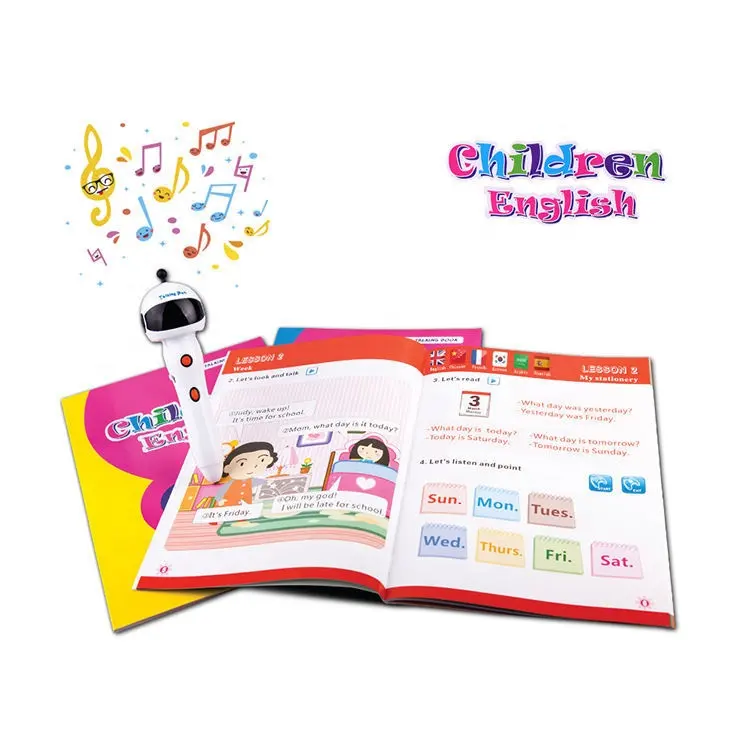 بيع بالجملة رخيصة الثمن قابلة لإعادة الاستخدام لعبة تعليمية محمولة تعلم الإنجليزية 5 سنوات ذكية طفل حديث القلم قراءة الأطفال