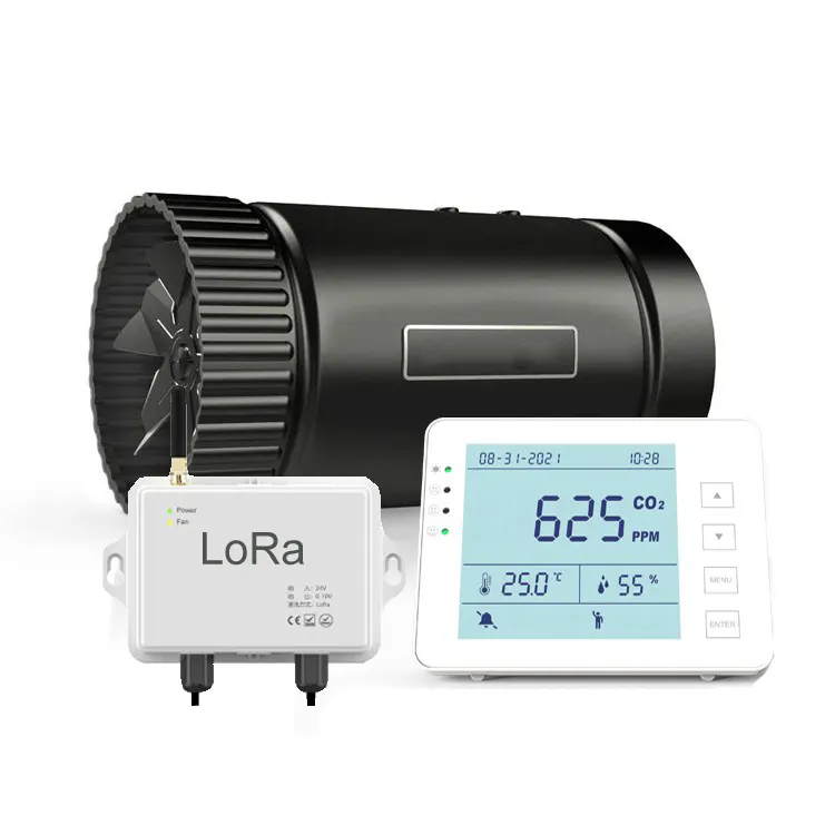 Medidor de calidad ir de salida 0-10V, control de velocidad lorawan NDIR 5000ppm sensor portátil de dióxido de carbono inteligente C2, controlador de monitor