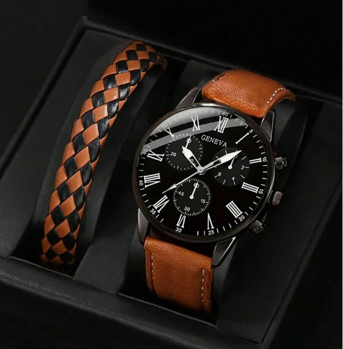 Brun + brun-noir tissage