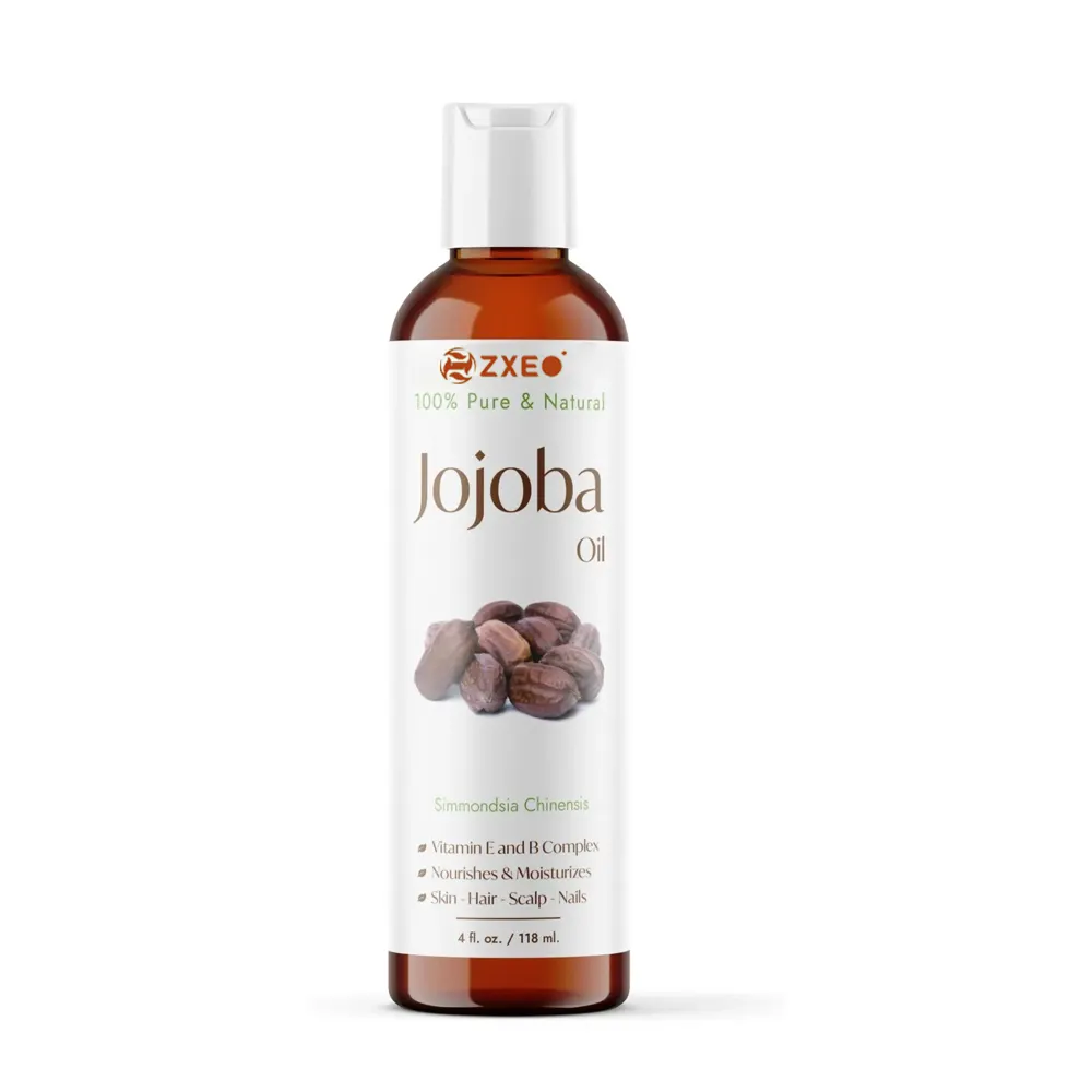 Tốt Nhất Bán Buôn Số Lượng 100% Tự Nhiên Vàng Jojoba Hạt Giống Dầu Báo Chí Lạnh Tàu Sân Bay Dầu Cho Tóc Và Da Với OEM Nhãn Hiệu Riêng