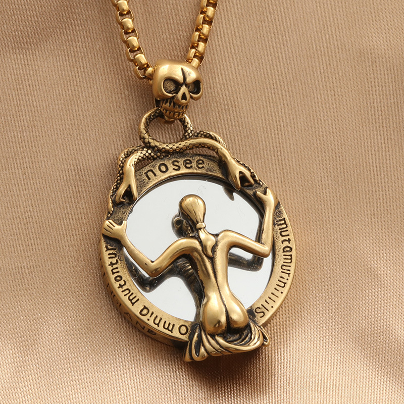 Pendentif doré miroir unidirectionnel (en stock)
