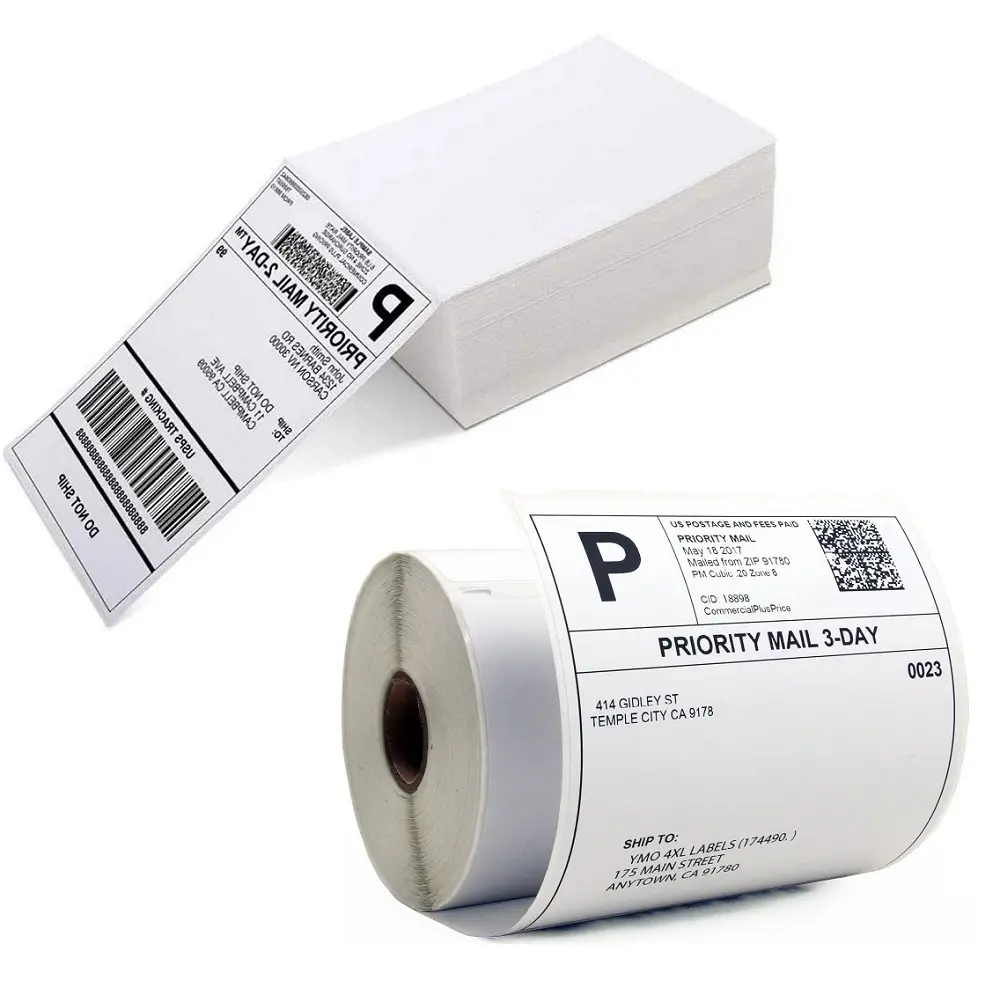 Étiquette thermique directe ordinaire en papier de haute qualité étiquette d'autocollant alimentaire d'emballage auto-adhésif
