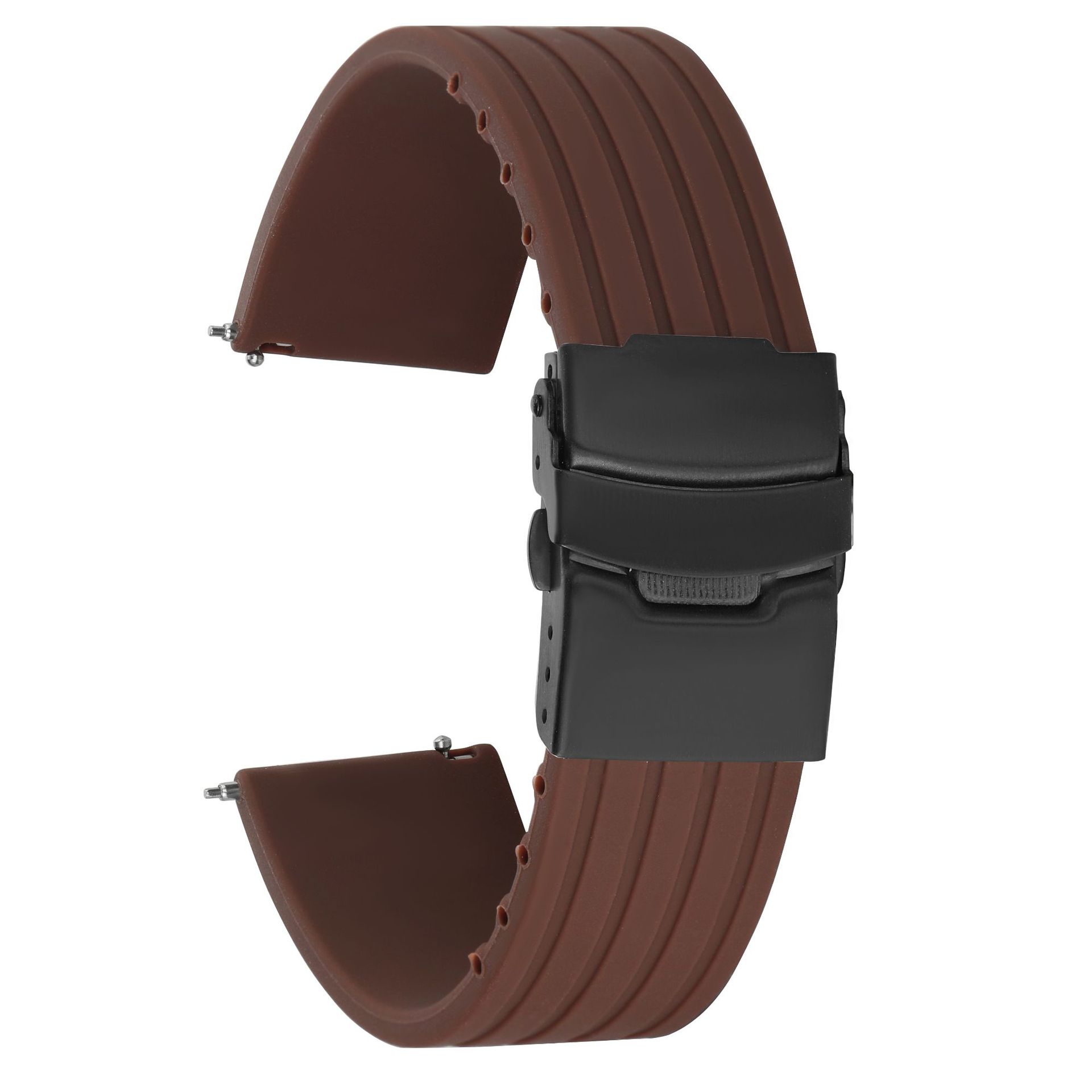 Boucle noire pour bracelet de montre - Café
