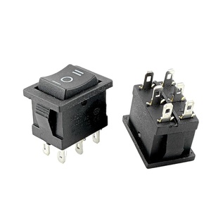 6-pin KCD1-106 Rocker Power chuyển đổi chuyển đổi 3 bánh răng Đen 15*21 Mét chuyển đổi - Product Image 5