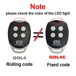 SMG-240 Ditec BIXLS2 BIXLP2 GOL4 BIXLG4 Garage Fernbedienung 433,92 MHz Rolling Code Gate Schlüssel bund Fester Code
