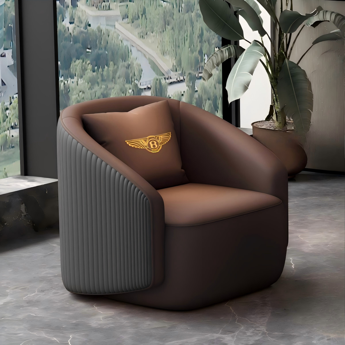 Single chair (brown)