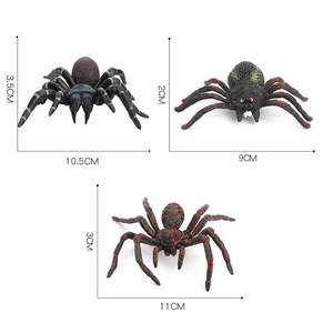 Gerçekçi simülasyon vahşi böcekler hayvan örümcek modelleri gri mavi zehirli örümcek büyük örümcek Pranks oyuncaklar statik katı süsler - Product Image 5