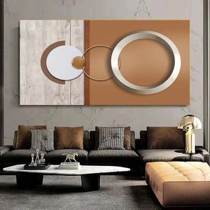 瓦比萨比几何水晶瓷画壁画艺术家居装饰帆布印花画