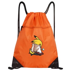 Custom 420D Polyester Backpack Traveling Sport Fabric Draw <strong>String</strong> Bag With Printing Logo for Gym Shopping Yoga Drawstring Bags - Product Image 3