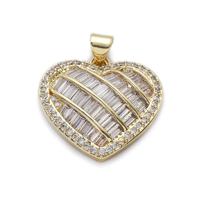 Hot Bán Peal Mặt Dây Chuyền Trái Tim Khác Nhau Tình Yêu Hình Dạng CZ Đồng Pated Vàng Phụ Kiện Tự Làm Vòng Cổ Vòng Đeo Tay Bông Tai Vòng Đeo Tay Đồ Trang Sức - Product Image 3