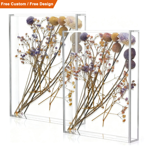 Hình ảnh hình ảnh bóng tự làm bộ nhớ đám cưới khô hoa Acrylic hiển thị trường hợp bóng hộp khung hiển thị Rack cho ngày Valentine - Product Image 1