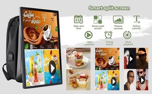 Màn hình quảng cáo kỹ thuật số LCD <span class=keywords><strong>Android</strong></span> 21,5 inch, dạng đứng, hình ảnh video, dạng ba lô, bảng quảng cáo di động cho quảng cáo tiếp thị khi đi bộ - Product Image 2