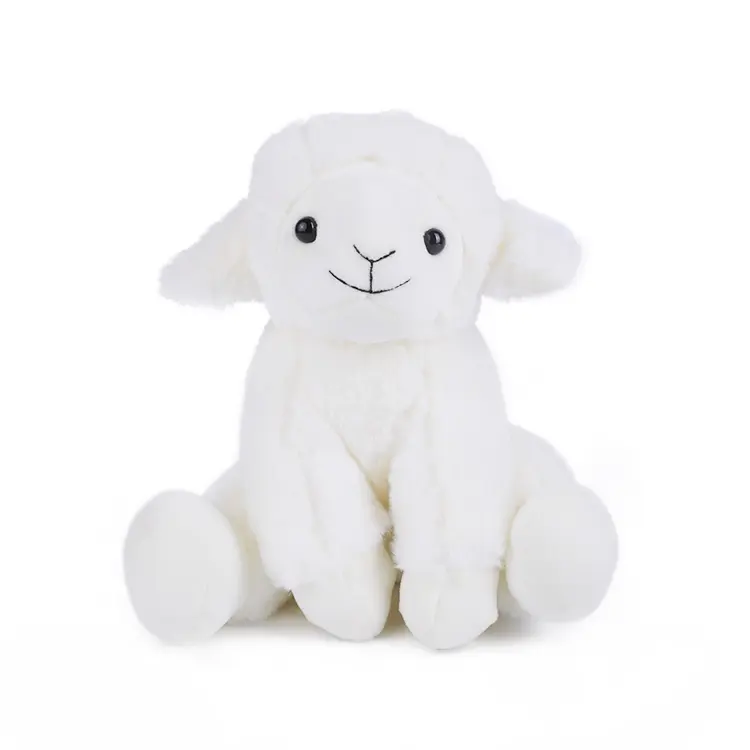 Oveja de peluche de varios tamaños para niños, supersuave animal de peluche, blanco