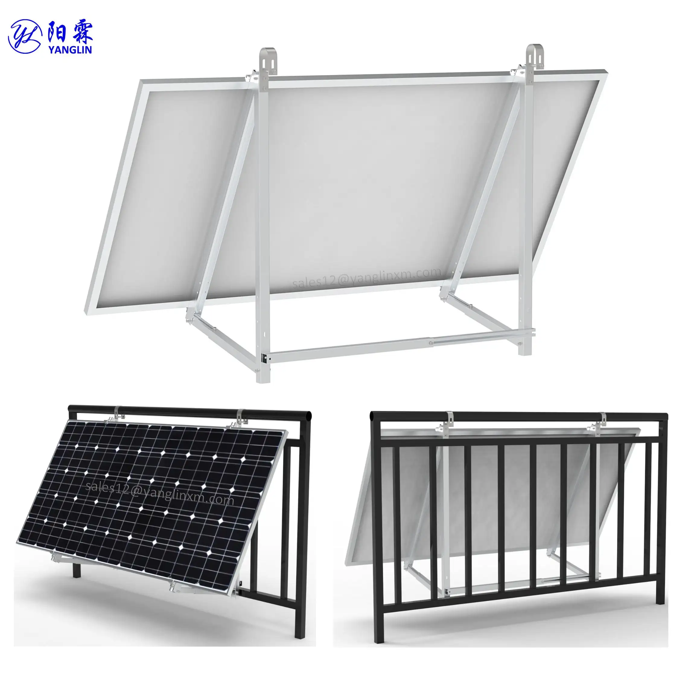 Ban Công Bracket Set Cho Một Năng Lượng Mặt Trời Bảng Điều Khiển Duy Nhất PV Mô-đun Gắn Kit Cho Ban Công Nhà Máy Điện