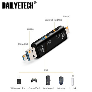 5合1多功能Usb 2.0 C型Usb微型Usb Tf存储卡读卡器OTG读卡器适配器 - Product Image 3