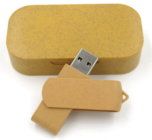 Фокус ECO Пшеничная солома USB флэш-накопитель Рекламный Подарок Пользовательский логотип быстрый USB-накопитель экологически чистый переработанный пшеничный соломенный диск памяти - Product Image 2